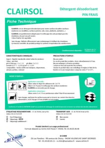 Produit Sa Chim – Fiche Technique - CLAIRSOL