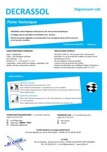 Produit Sa Chim – Fiche Technique - DECRASSOL
