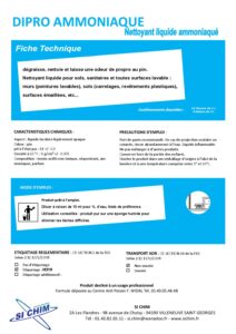 Produit Sa Chim – Fiche Technique - DIPRO AMMONIAQUE