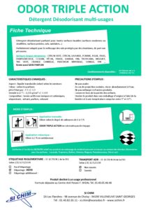 Produit Sa Chim – Fiche Technique - ODOR TRIPLE ACTION 2024