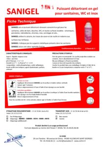 Produit Sa Chim – Fiche Technique - SANIGEL