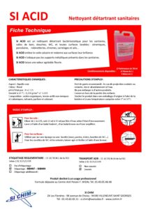 Produit Sa Chim – Fiche Technique - SI ACID