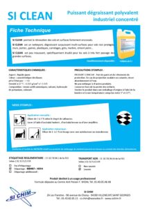 Produit Sa Chim – Fiche Technique - SI CLEAN