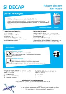 Produit Sa Chim – Fiche Technique - SI DECAP