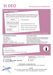 Produit Sa Chim – Fiche Technique - SI DEO