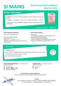 Produit Sa Chim – Fiche Technique - SI MAINS
