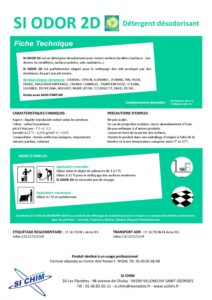 Produit Sa Chim – Fiche Technique - SI ODOR 2D