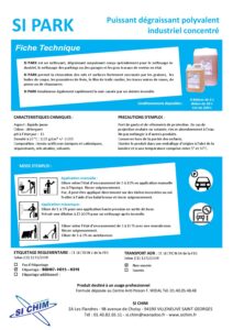 Produit Sa Chim – Fiche Technique - SI PARK