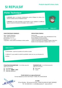 Produit Sa Chim – Fiche Technique - SI REPULSIF